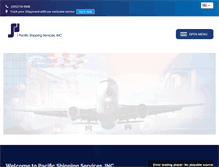 Tablet Screenshot of pacific-shipping-services.com